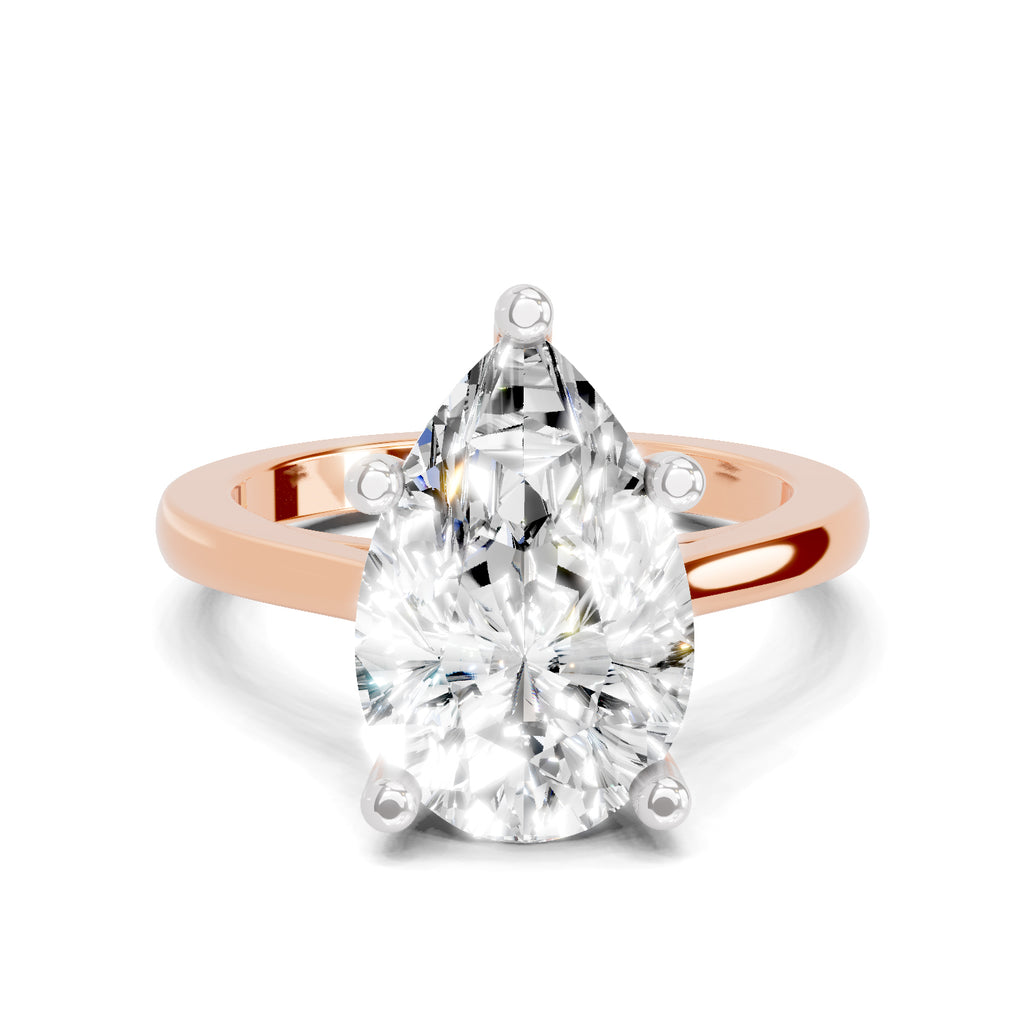 2.1 Ct Emerald Shape Solitaire Diamond Ring