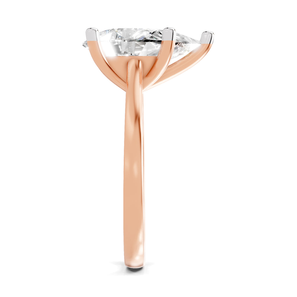 4 Ct Pear Shape Solitaire Diamond Ring
