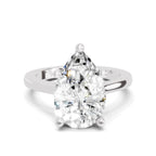 4 Ct Pear Shape Solitaire Diamond Ring