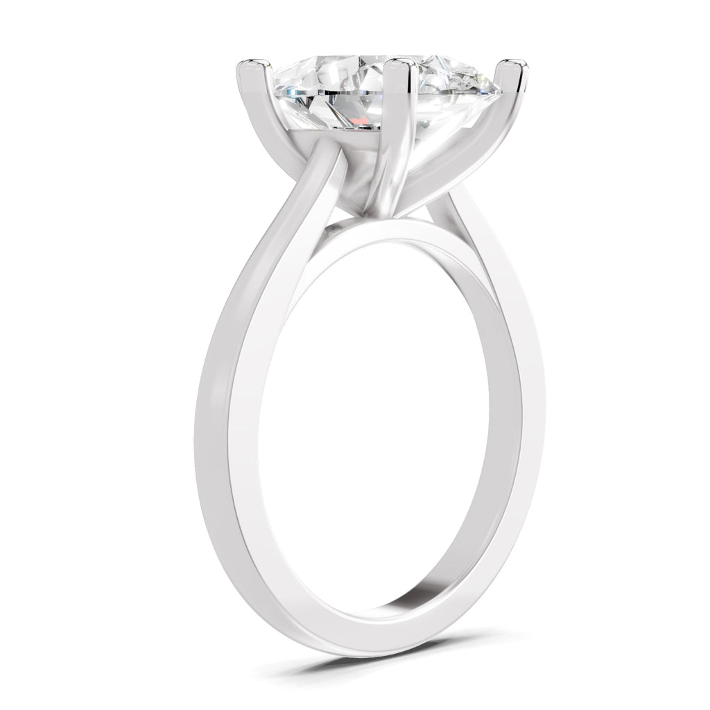 4 Ct Pear Shape Solitaire Diamond Ring