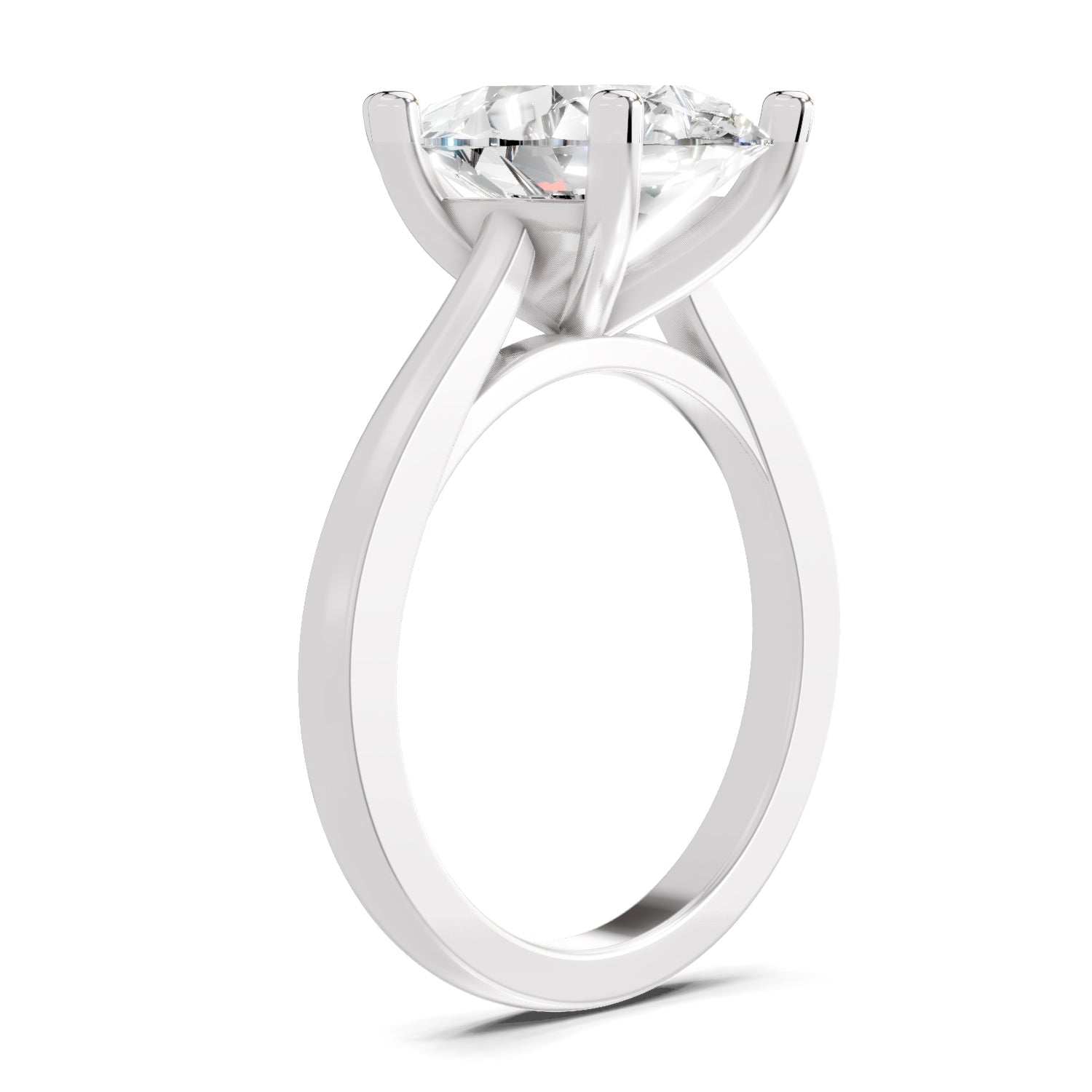 4 Ct Pear Shape Solitaire Diamond Ring
