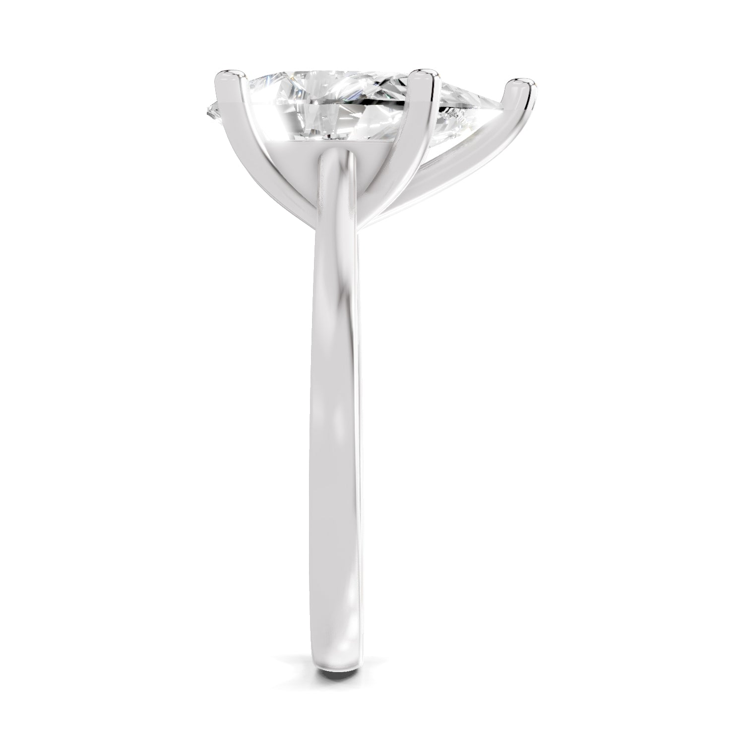 4 Ct Pear Shape Solitaire Diamond Ring