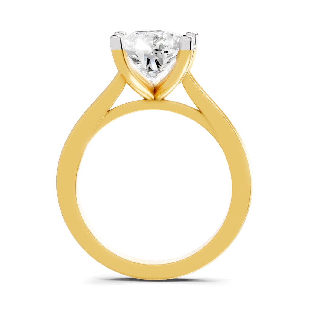 4 Ct Pear Shape Solitaire Diamond Ring