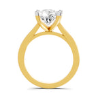 4 Ct Pear Shape Solitaire Diamond Ring