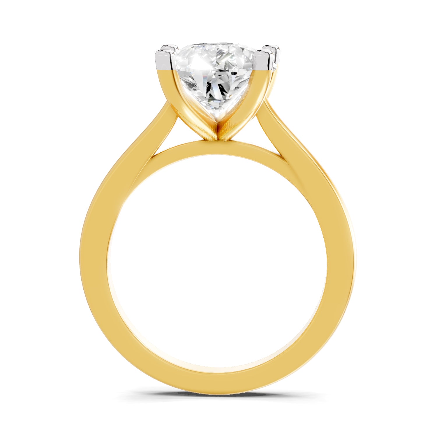 4 Ct Pear Shape Solitaire Diamond Ring
