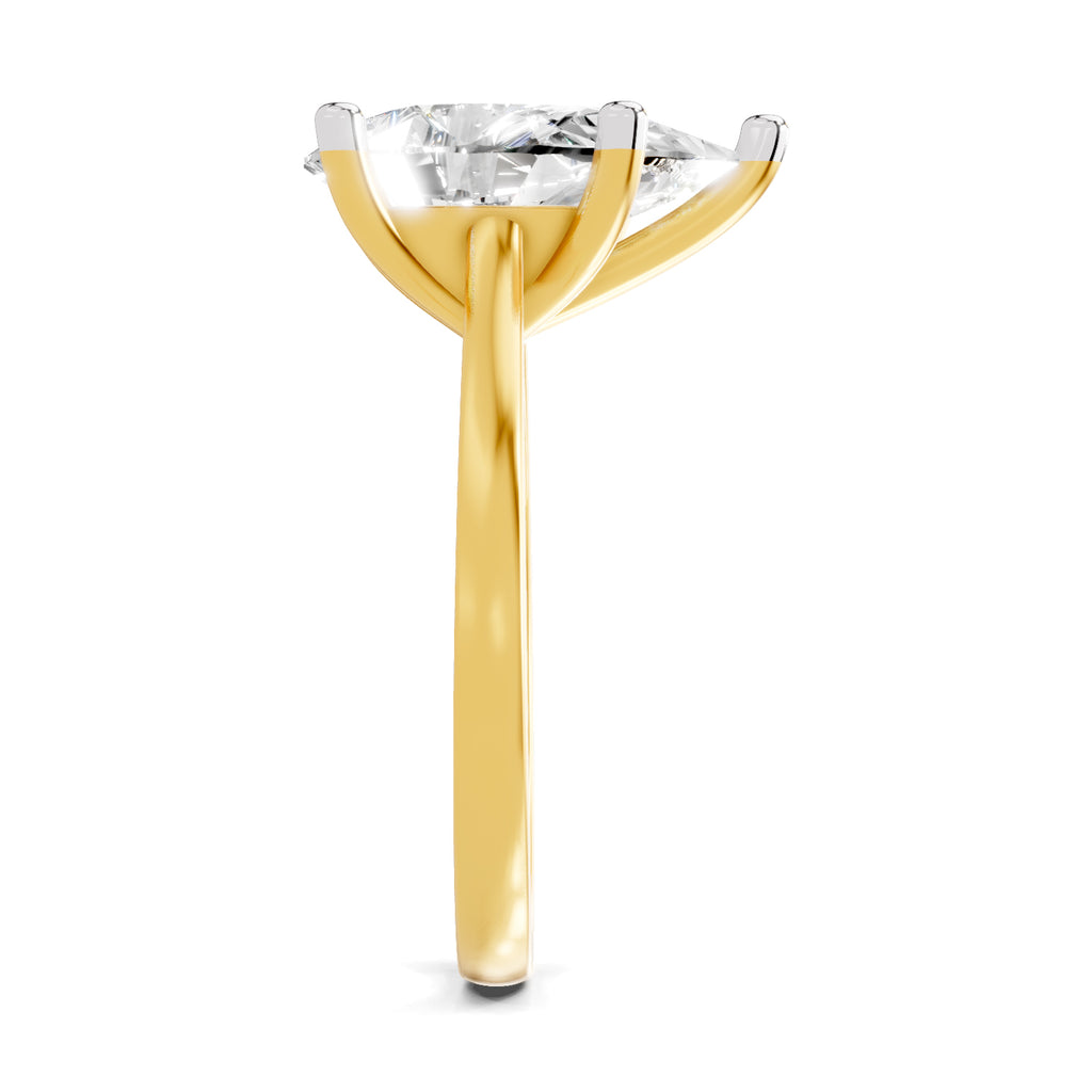 4 Ct Pear Shape Solitaire Diamond Ring