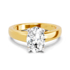 1 Ct Oval Shape Solitaire Diamond Ring