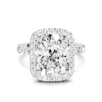5.71 Ct Cushion Shape Halo Diamond Ring