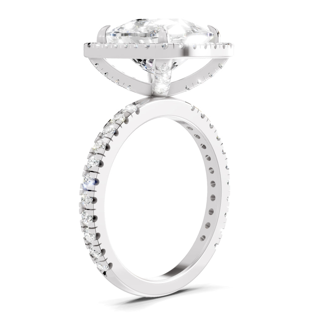 5.71 Ct Cushion Shape Halo Diamond Ring