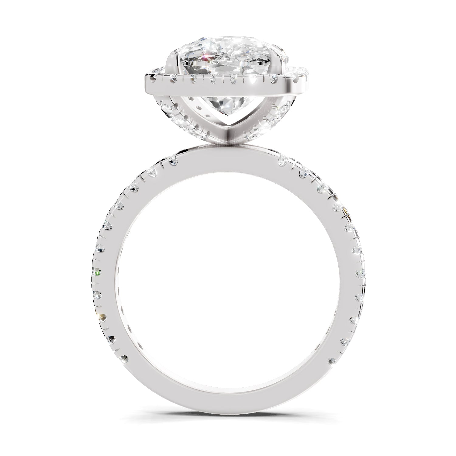 5.71 Ct Cushion Shape Halo Diamond Ring