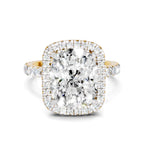 5.71 Ct Cushion Shape Halo Diamond Ring