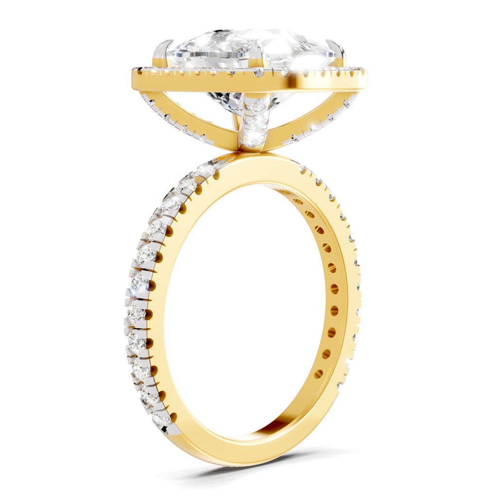 5.71 Ct Cushion Shape Halo Diamond Ring