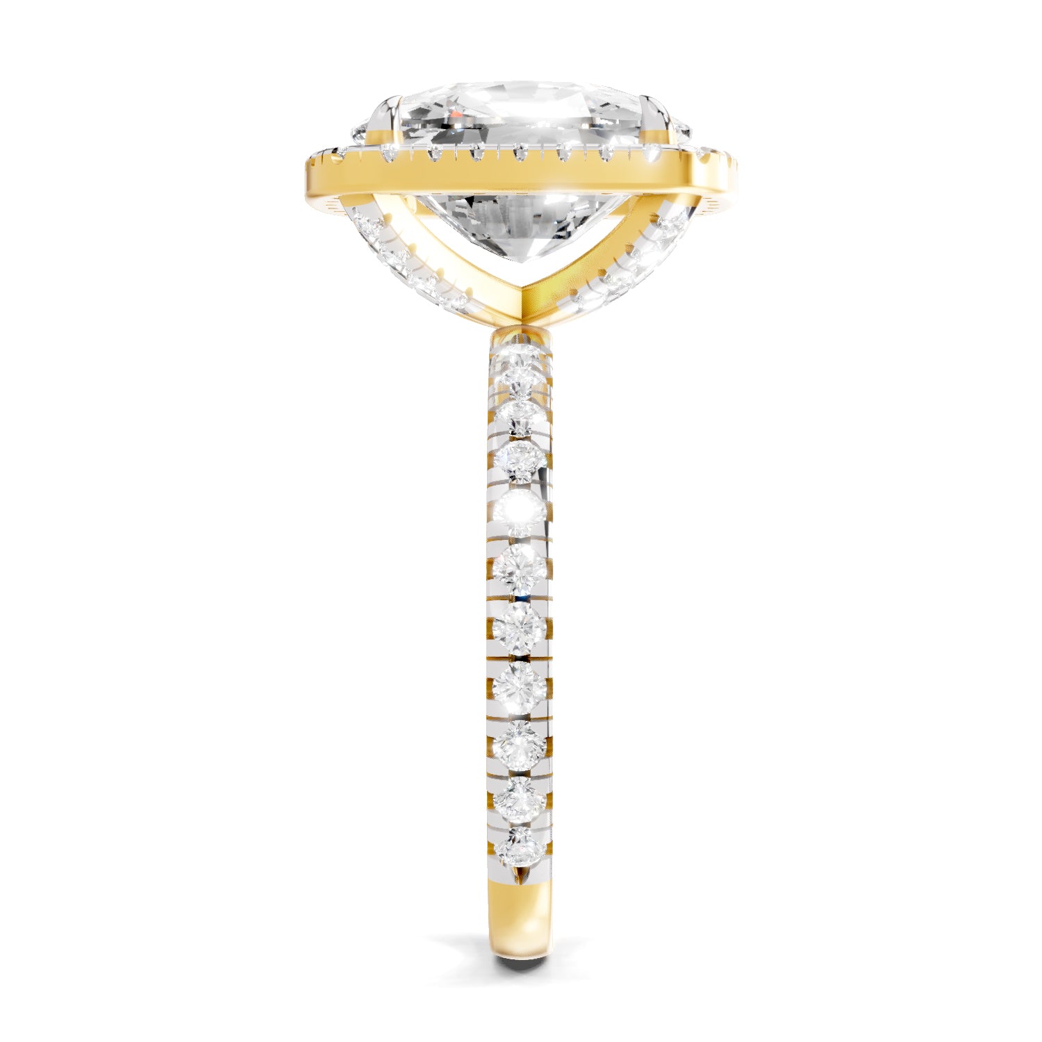5.71 Ct Cushion Shape Halo Diamond Ring