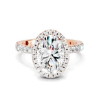 2.6 Ct Oval Shape Halo Diamond Ring