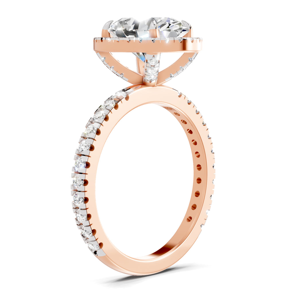 2.6 Ct Oval Shape Halo Diamond Ring