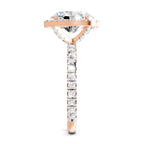 2.6 Ct Oval Shape Halo Diamond Ring