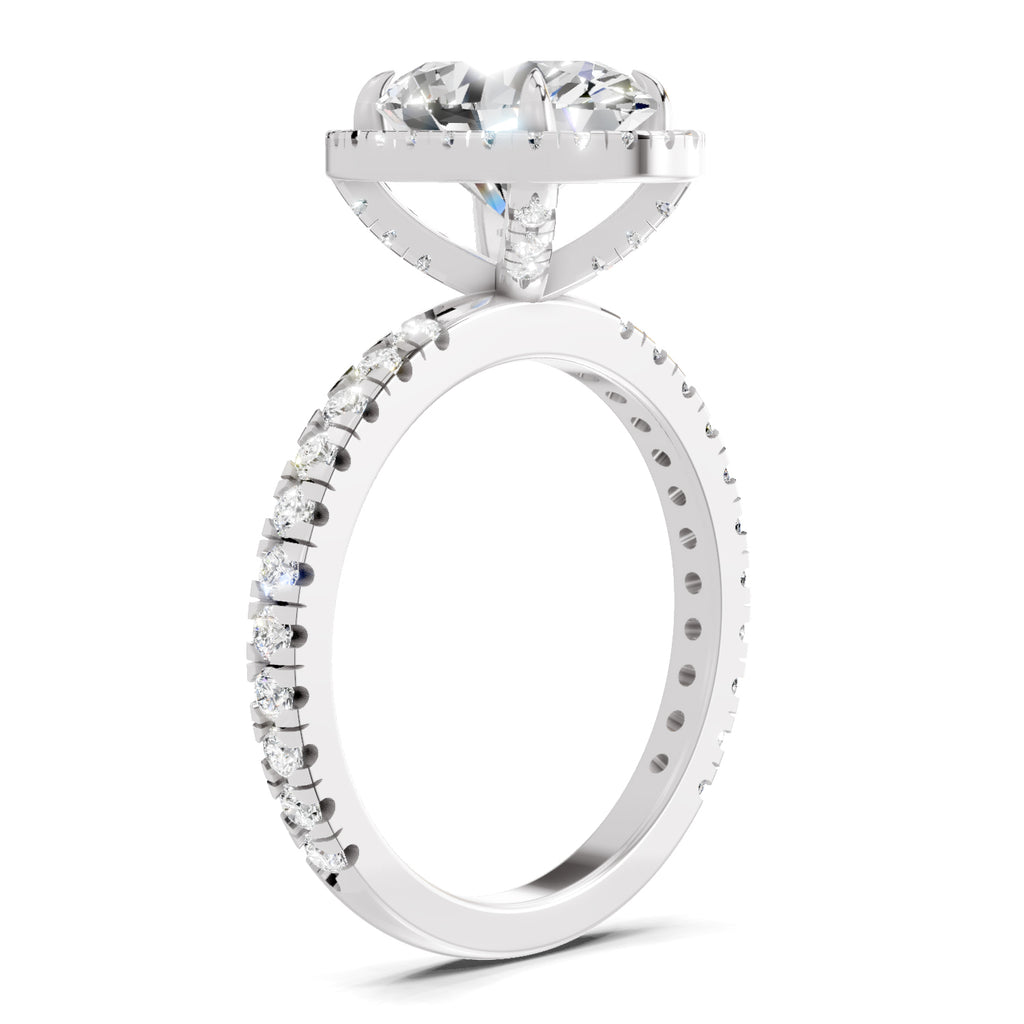 2.6 Ct Oval Shape Halo Diamond Ring
