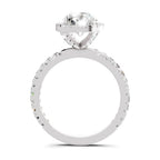 2.6 Ct Oval Shape Halo Diamond Ring