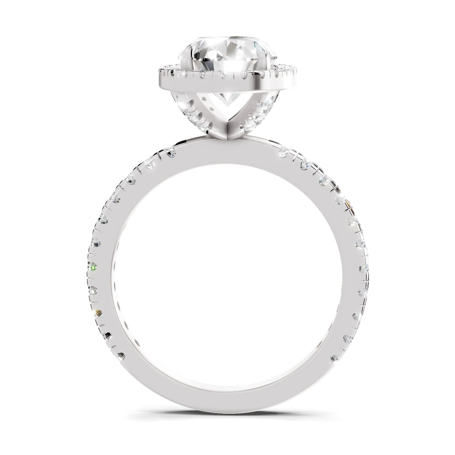 2.6 Ct Oval Shape Halo Diamond Ring