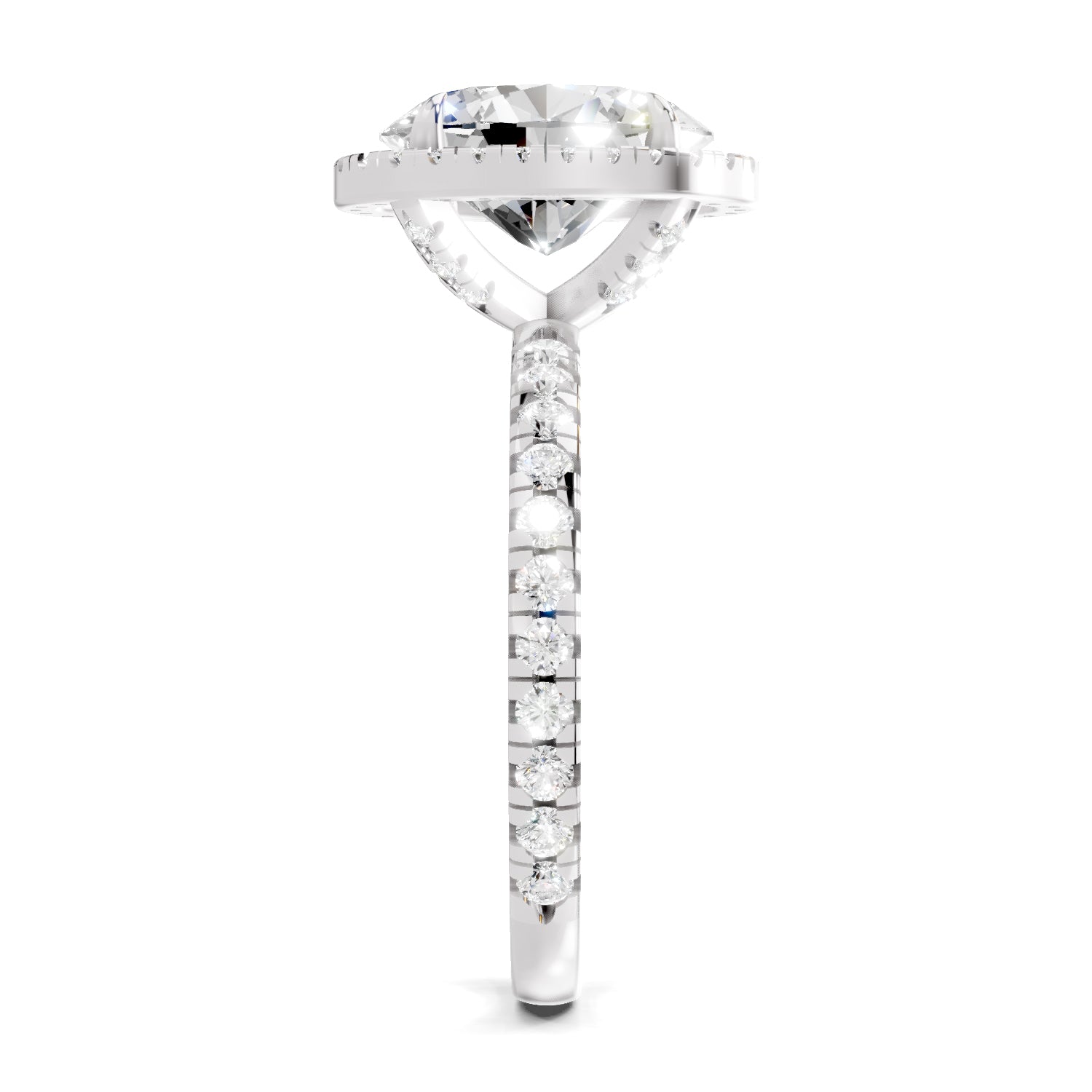 2.6 Ct Oval Shape Halo Diamond Ring