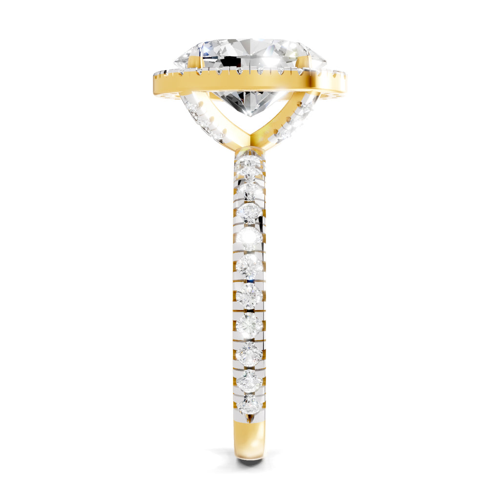 2.6 Ct Oval Shape Halo Diamond Ring