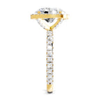 2.6 Ct Oval Shape Halo Diamond Ring
