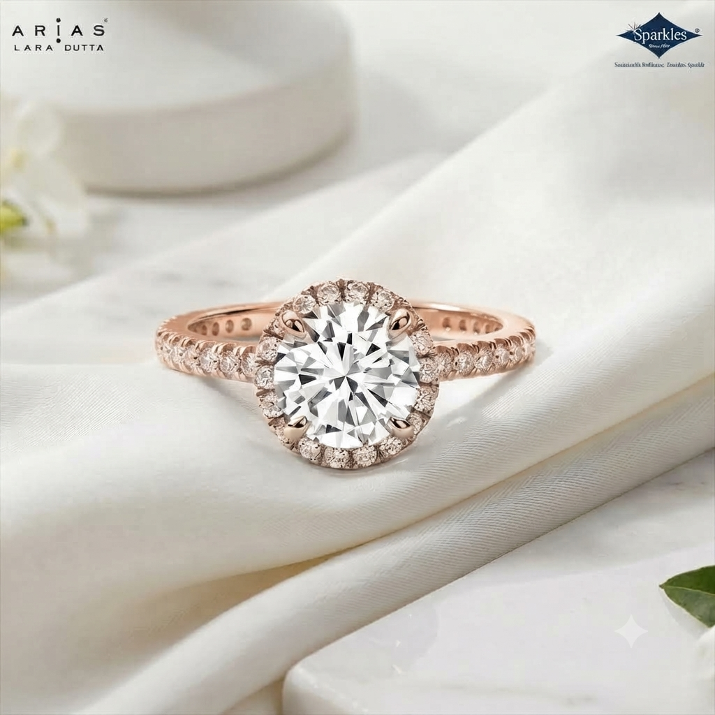 Arias by Lara Dutta Timeless Solitaire Diamond Engagement Ring