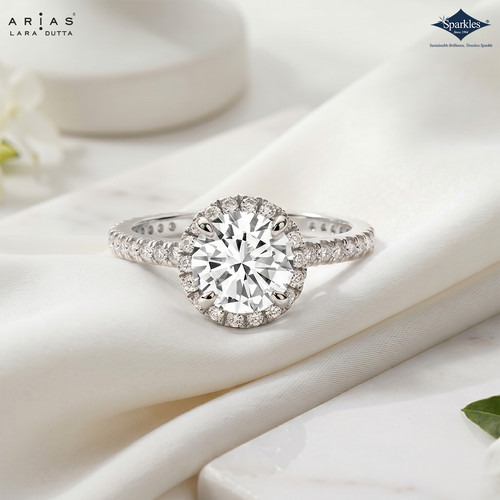 Arias by Lara Dutta Classic Four-Prong Solitaire Engagement Ring