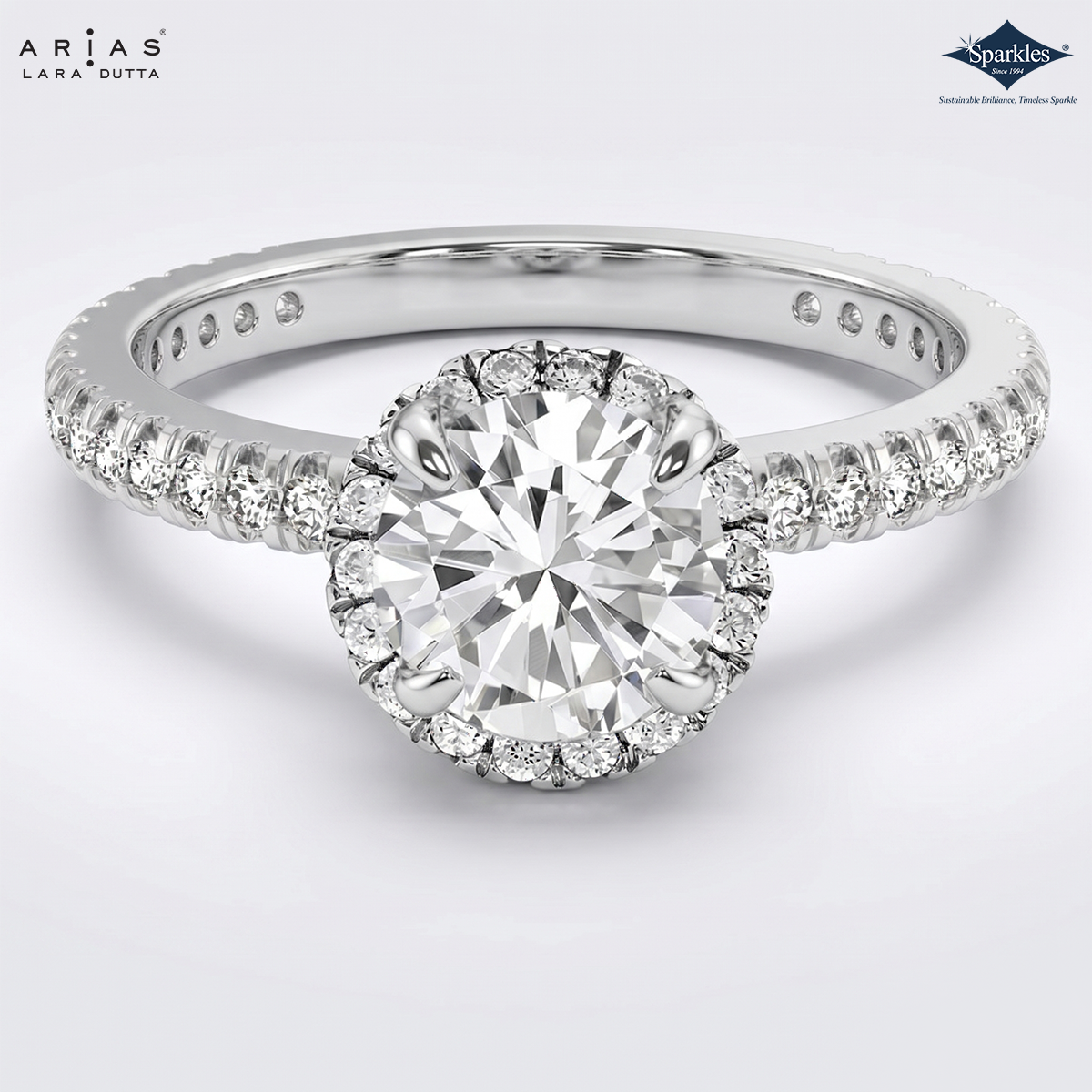 Arias by Lara Dutta Timeless Solitaire Diamond Engagement Ring