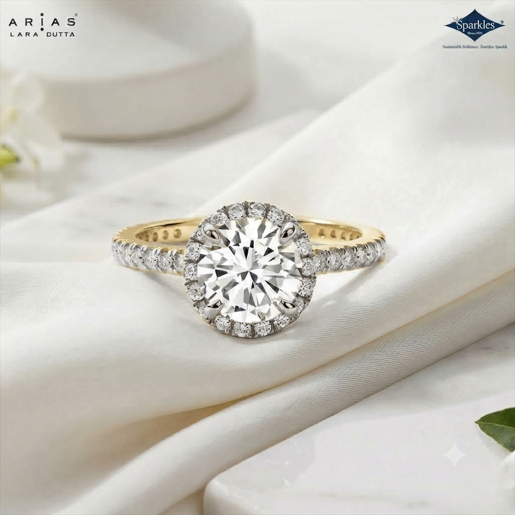 Arias by Lara Dutta Timeless Solitaire Diamond Engagement Ring