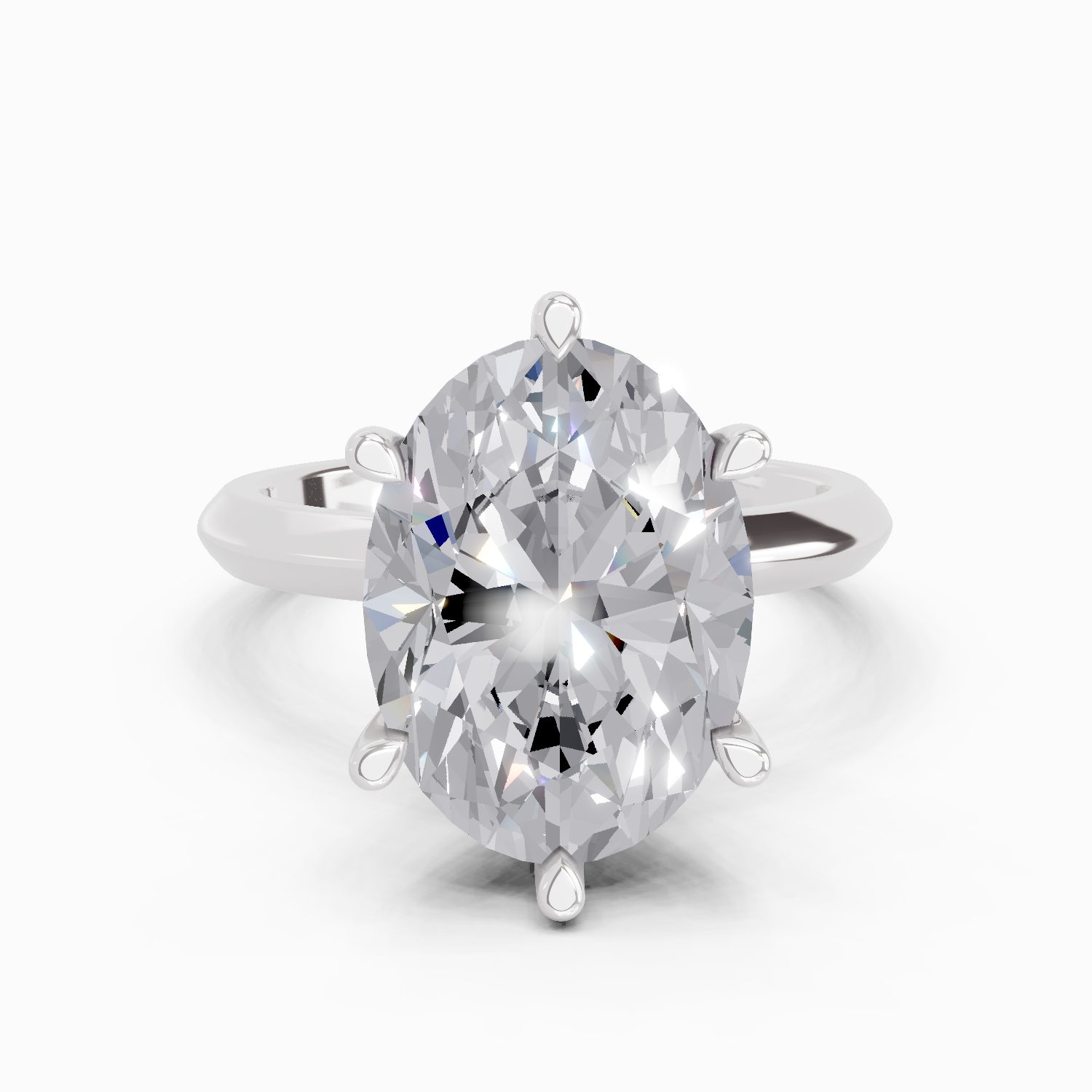 5 Carat Oval Solitaire Engagement Ring