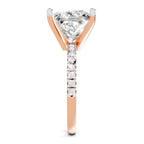 4.22 Ct Princess Shape Solitaire Diamond Ring