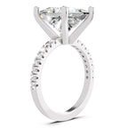 4.22 Ct Princess Shape Solitaire Diamond Ring