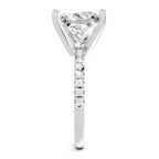 4.22 Ct Princess Shape Solitaire Diamond Ring