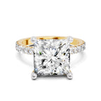 4.22 Ct Princess Shape Solitaire Diamond Ring