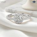 Arias by Lara Dutta Radiant Cut Halo Engagement Ring