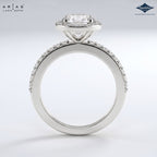 Arias by Lara Dutta Radiant Cut Halo Engagement Ring