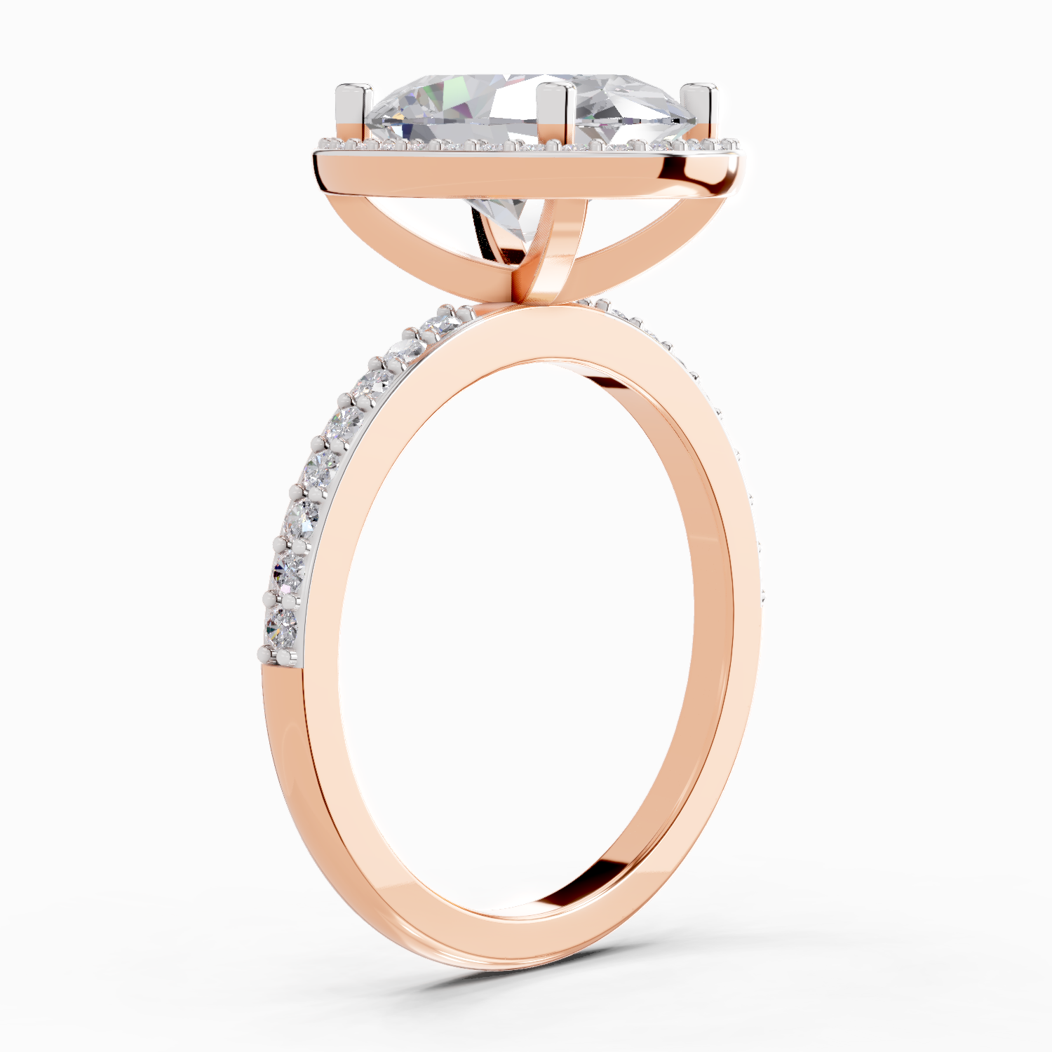4.4 Carat Oval Shape Halo Engagement Ring
