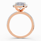 4.4 Carat Oval Shape Halo Engagement Ring