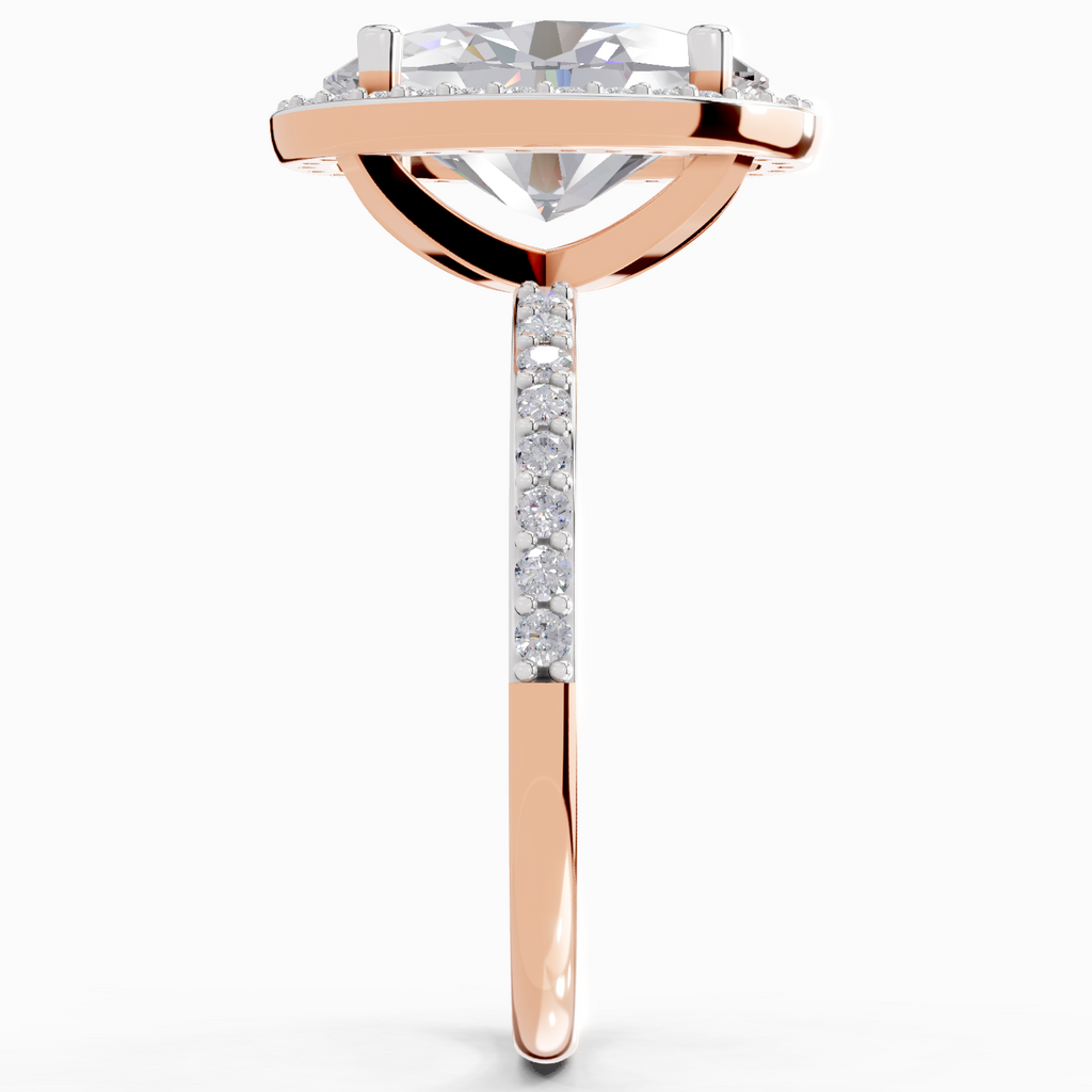 4.4 Carat Oval Shape Halo Engagement Ring