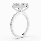 4.4 Carat Oval Shape Halo Engagement Ring