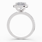 4.4 Carat Oval Shape Halo Engagement Ring
