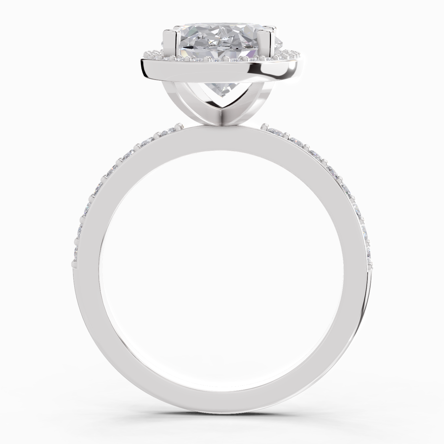 4.4 Carat Oval Shape Halo Engagement Ring