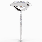 4.4 Carat Oval Shape Halo Engagement Ring