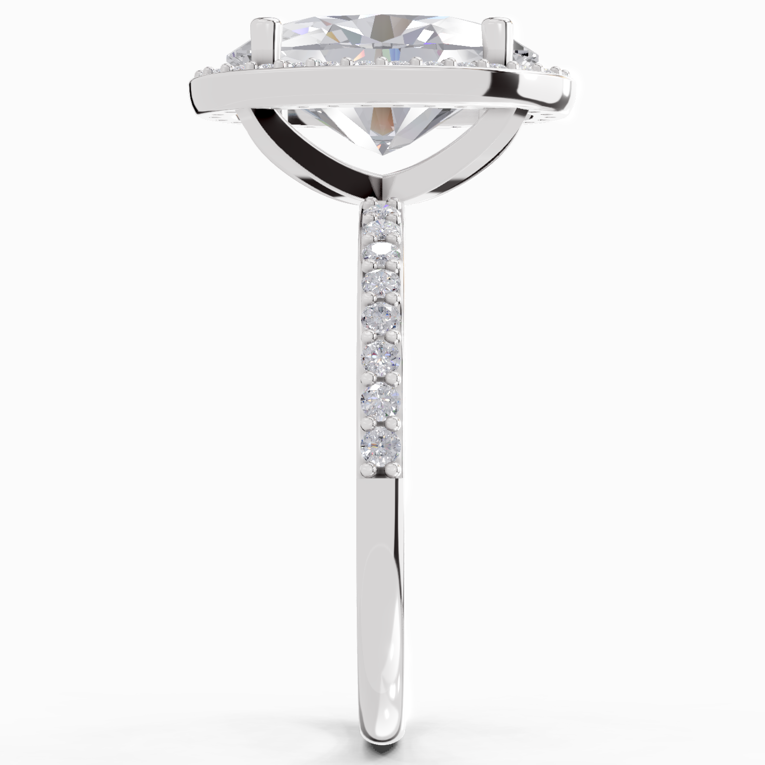 4.4 Carat Oval Shape Halo Engagement Ring