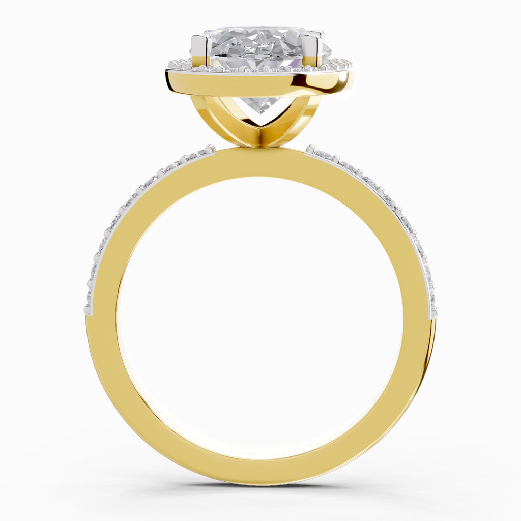 4.4 Carat Oval Shape Halo Engagement Ring
