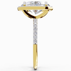 4.4 Carat Oval Shape Halo Engagement Ring