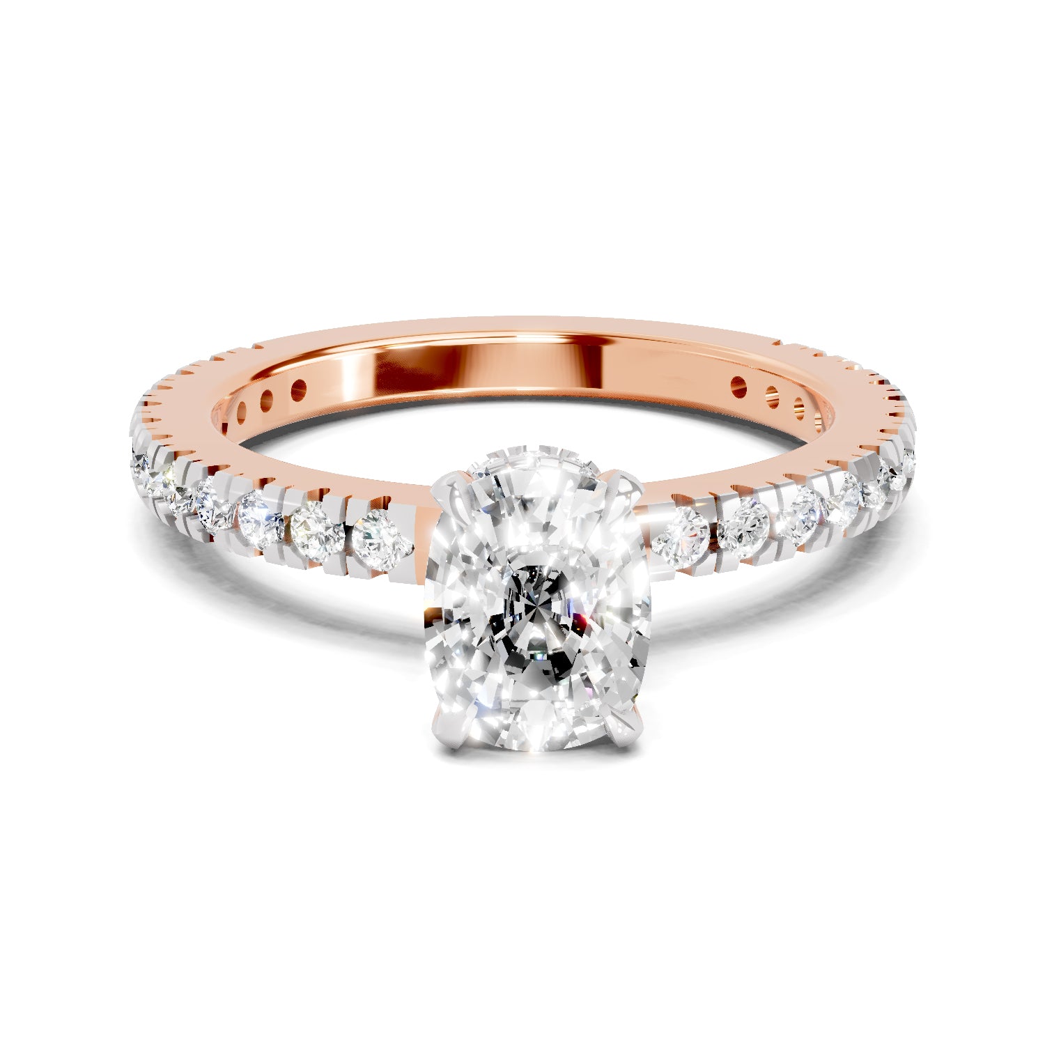 1.41 Ct Cushion Shape Solitaire Diamond Ring
