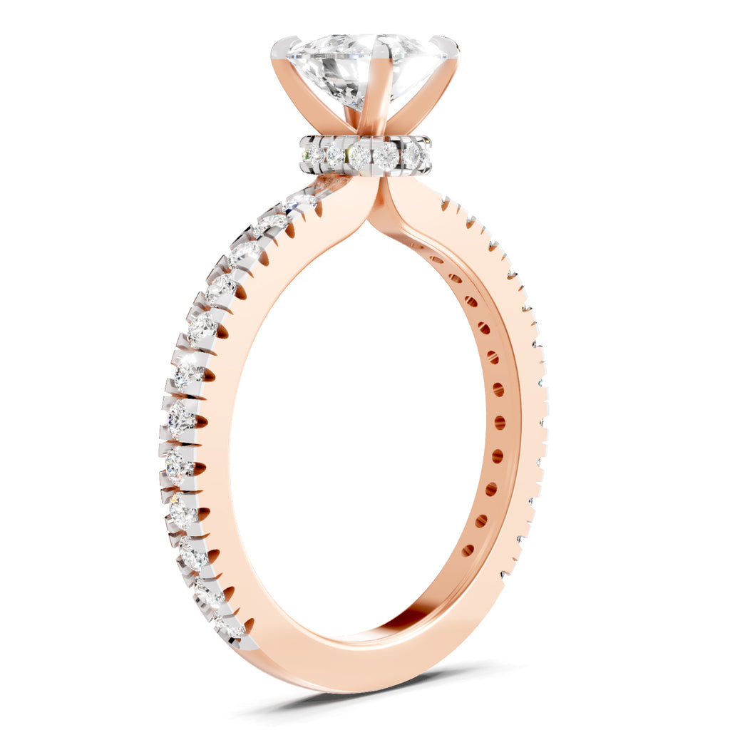1.41 Ct Cushion Shape Solitaire Diamond Ring