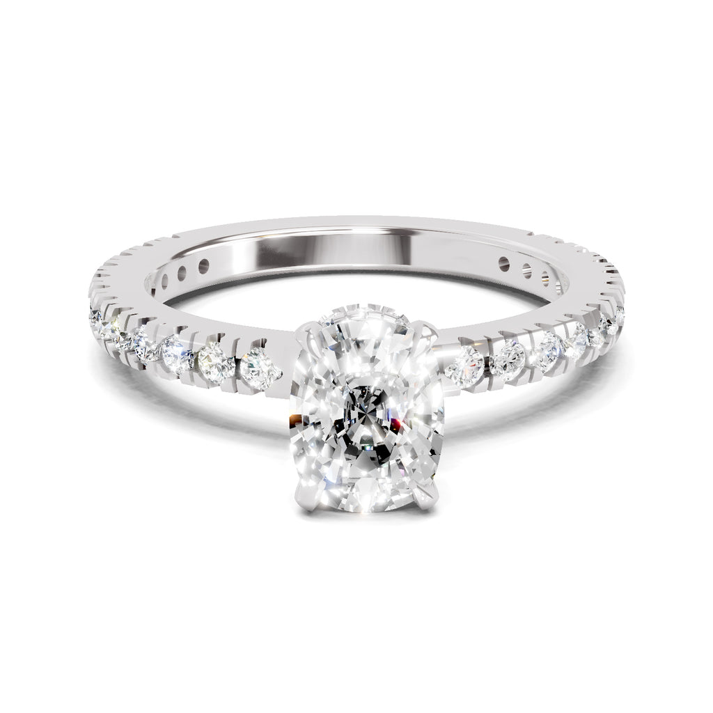 1.41 Ct Cushion Shape Solitaire Diamond Ring